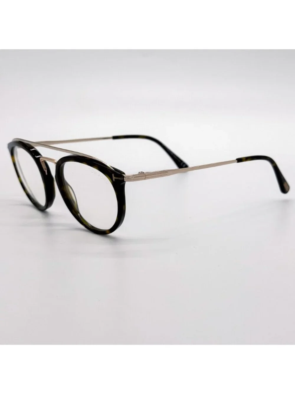 NEW TOM FORD EYEGLASSES TF5516 052 ROUND HAVANA/GOLD WOMEN FT5516 052 EYEWEAR